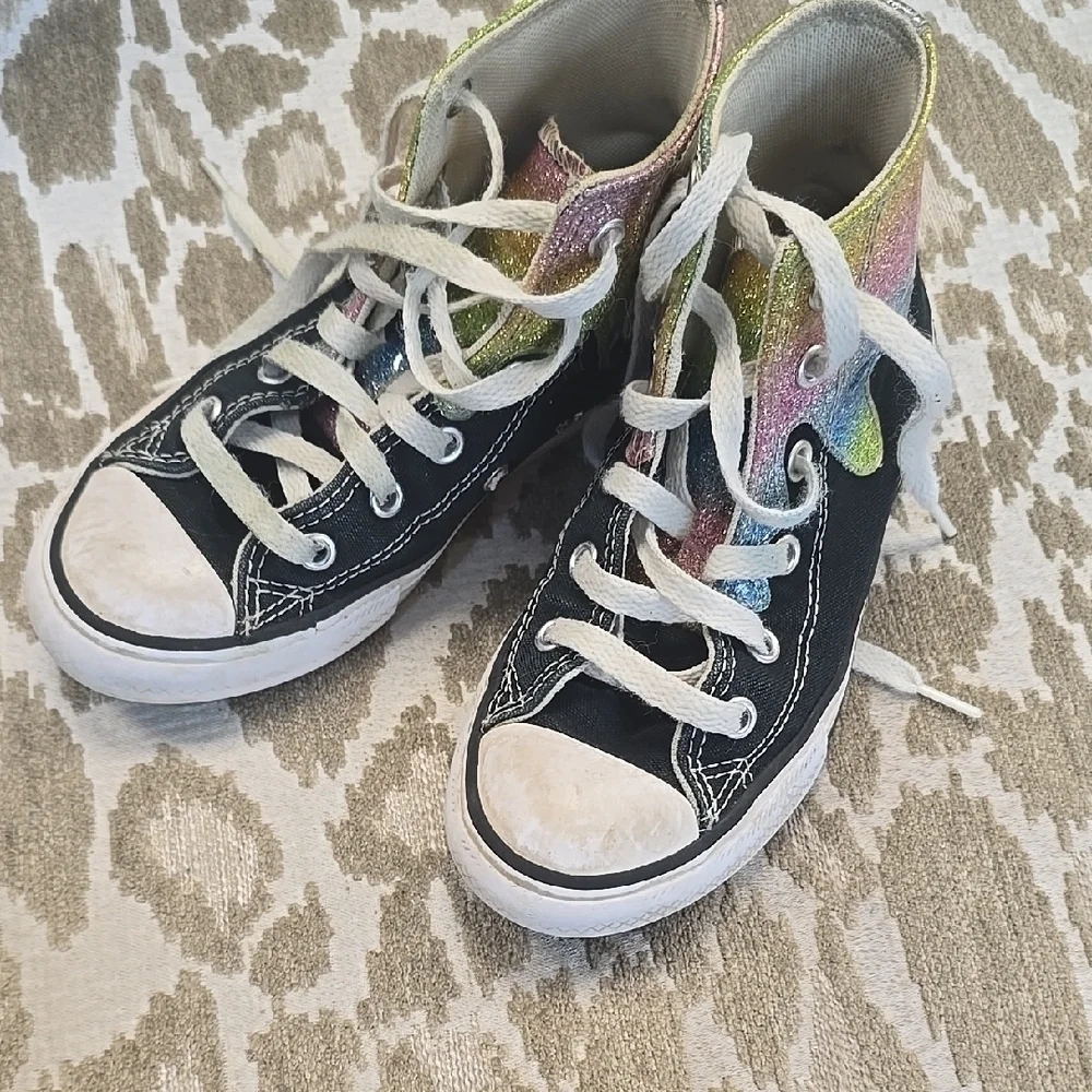 Converse Black High-Top Sneakers with Rubber Toe Cap